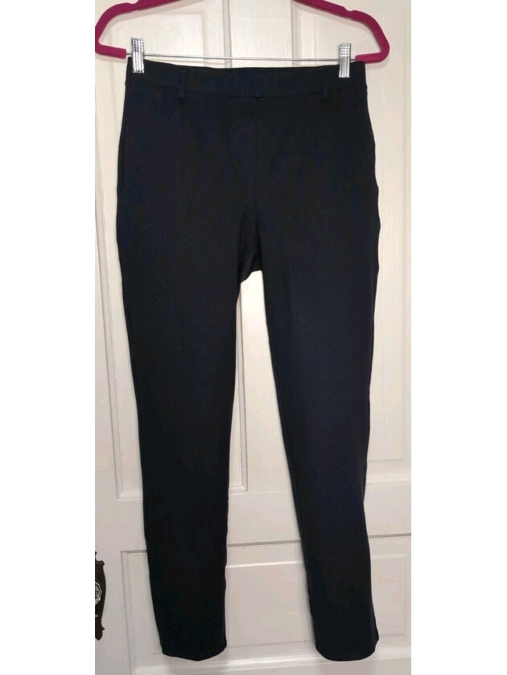 Quince Navy Ponte Pants  Straight Leg Faux Pockets Ultra Stretch Women's MP(1376
